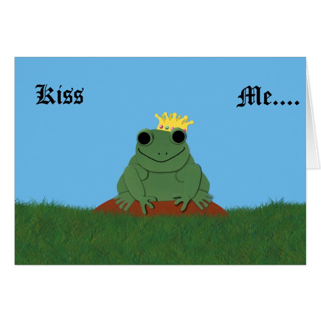 Whimsical Frog Prince with Crown (Front Horizontal)