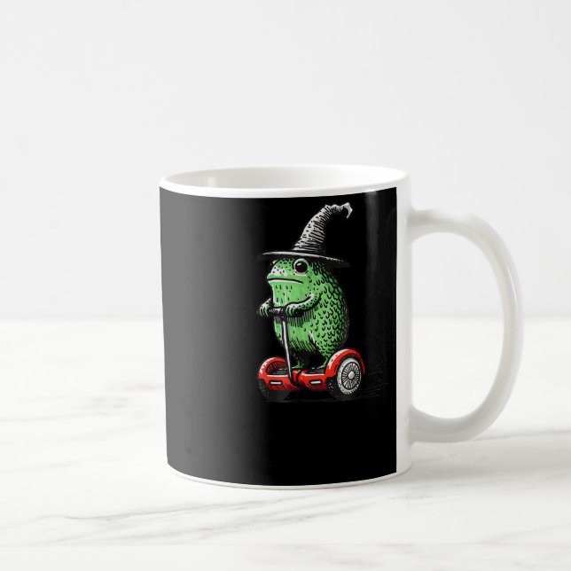 Whimsical Frog Wizard Off To Commit Tom Foolery Fr Coffee Mug (Right)