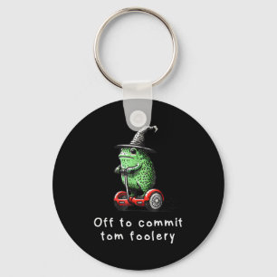 Whimsical Frog Wizard Off To Commit Tom Foolery Fr Key Ring