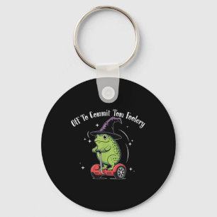 Whimsical Frog Wizard Off To Commit Tom Foolery Fr Key Ring