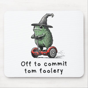 Whimsical Frog Wizard Off To Commit Tom Foolery Fr Mouse Mat