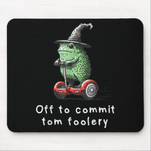 Whimsical Frog Wizard Off To Commit Tom Foolery Fr Mouse Mat