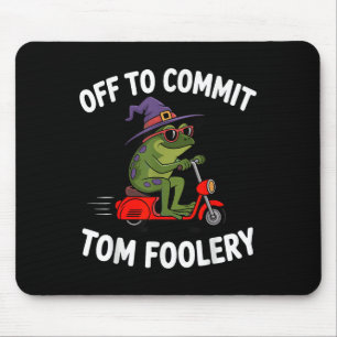Whimsical Frog Wizard Off To Commit Tom Foolery Fr Mouse Mat