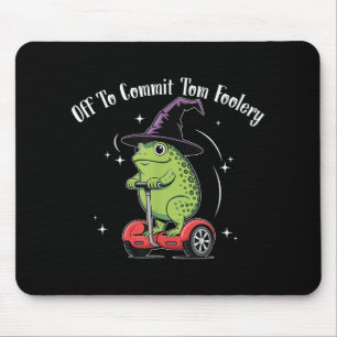 Whimsical Frog Wizard Off To Commit Tom Foolery Fr Mouse Mat