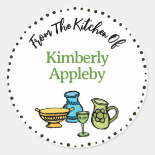 Whimsical "From The Kitchen Of" Sticker Template