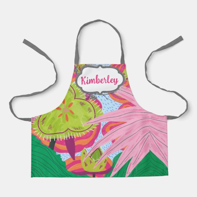 Whimsical Fruits and Plants Apron (Front)