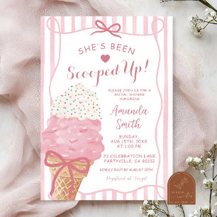 Whimsical Fun Bow She's been scooped bridal shower Invitation