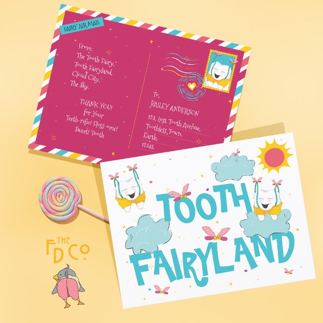 Whimsical Fun Cute Tooth Fairyland  Postcard (Creator Uploaded)