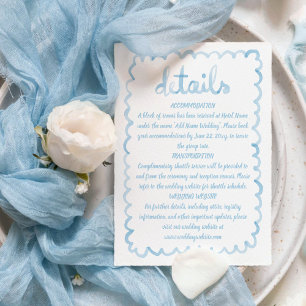 Whimsical Fun Hand Illustrated Dusk Blue Frame Enclosure Card