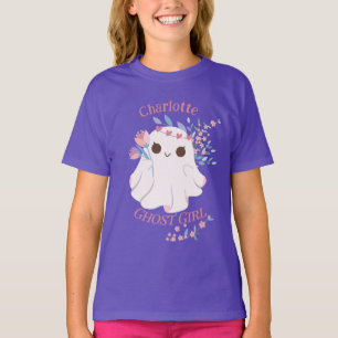 Whimsical Fun Pastel Ghost Girl Named Halloween T-Shirt