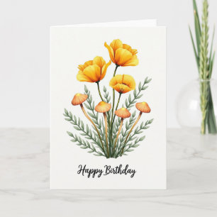 Whimsical Fungi Birthday Card