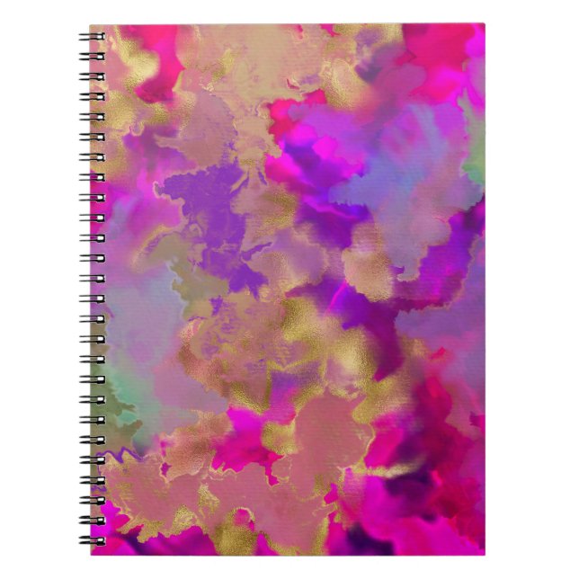 Whimsical funky abstract trendy style notebook  (Front)