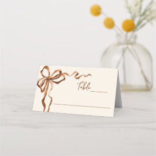 Whimsical Funky Boho Bow Christmas Dinner Party Place Card