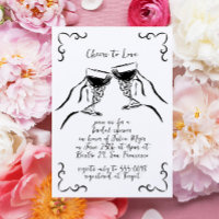 Whimsical Funky Cheers to Love Wine Bridal Shower