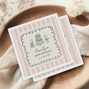 Whimsical Funky Quirky 30th Birthday Party Napkin