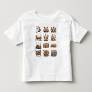 Whimsical Funny 12 Days of Christmas Toddler T-Shirt