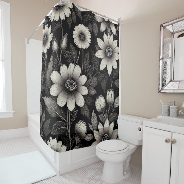 Whimsical Funny Animal Shower Curtains (In Situ)