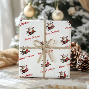 Whimsical Funny Santa Claus Humour Wrapping Paper