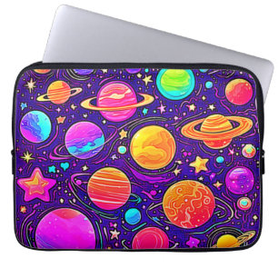 Whimsical Galaxy in Soft Hues Laptop Sleeve