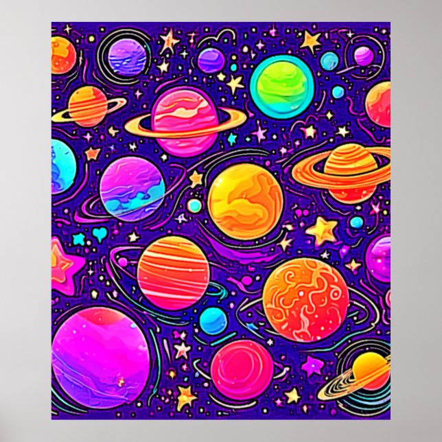 Whimsical Galaxy in Soft Hues Poster (Front)