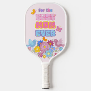 Whimsical Garden Birds & Butterflies Best Mum Ever Pickleball Paddle