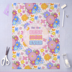 Whimsical Garden Birds & Butterflies Best Mum Ever Tissue Paper