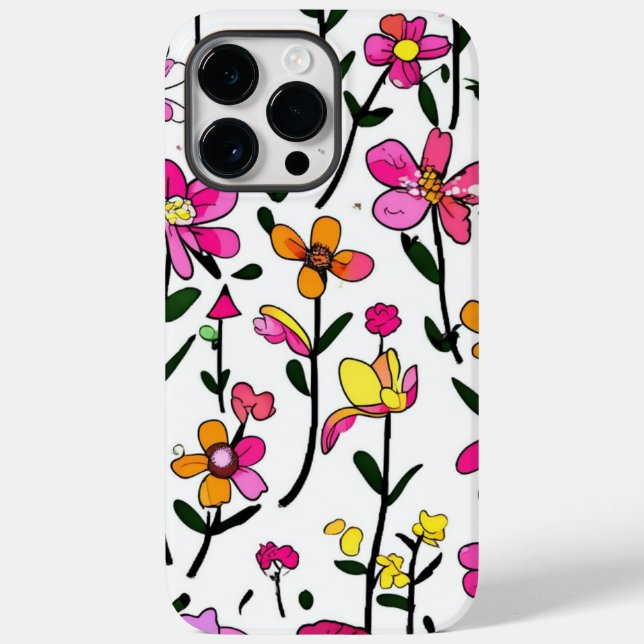 Whimsical Garden Blooms: Funny Floral Phone Cases (Back)