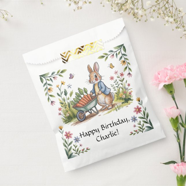Whimsical Garden Bunny Boy Birthday Bash Favour Bags (Sealed)