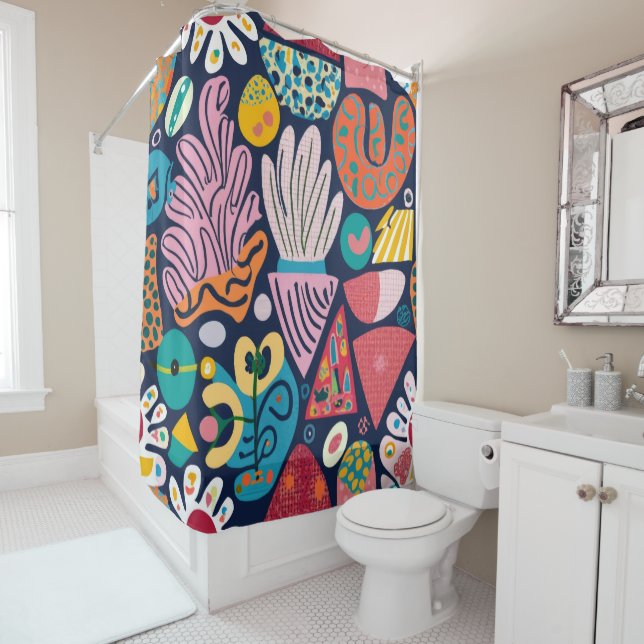 Whimsical Garden Dance Shower Curtain (In Situ)