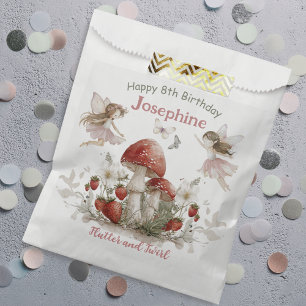whimsical garden flutter and twirl fairy birthday  favour bags