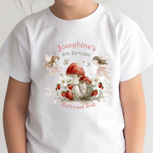 whimsical garden flutter and twirl fairy birthday  T-Shirt