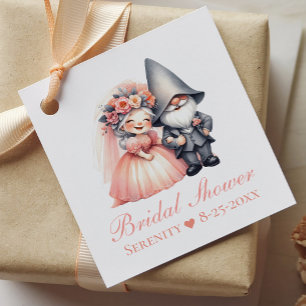Whimsical Garden Gnome  Bridal Shower Favour Tags