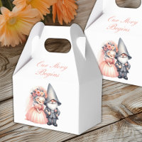 Whimsical Garden Gnome Orange Summer Wedding