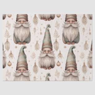 Whimsical Garden Gnomes & Botanical (1) Tissue Paper