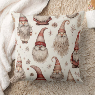 Whimsical Garden Gnomes & Botanical (2) Cushion