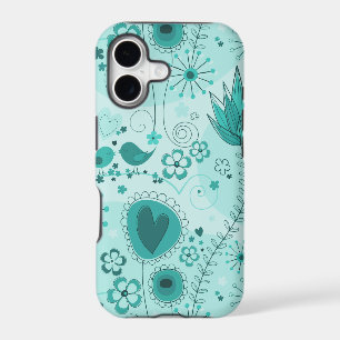 Whimsical Garden in Turquoise iPhone 5 Case