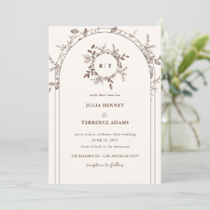 Whimsical Garden Romance: Wedding Invitation