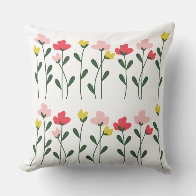 Whimsical Garden Rows Pillows (Front)