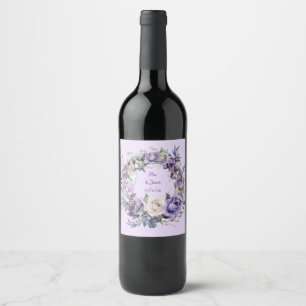 Whimsical Garden Watercolor Wine Label