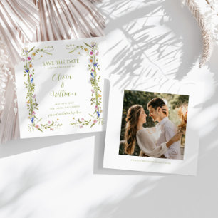 Whimsical Garden Wildflower Wedding Save The Date