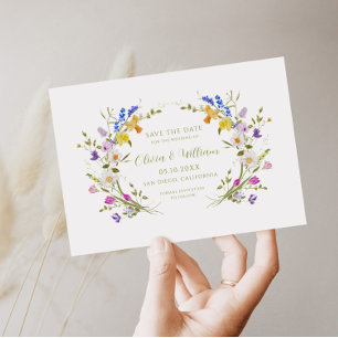 Whimsical Garden Wildflower Wedding Save The Date