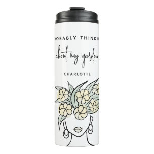 Whimsical Gardener Personalised Thermal Tumbler