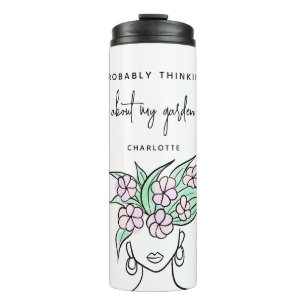 Whimsical Gardener Personalised Thermal Tumbler