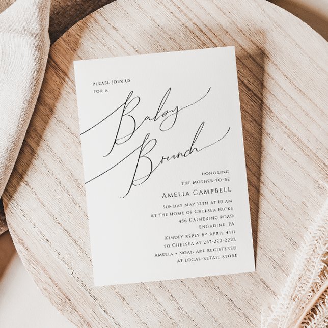 Whimsical Gender Neutral Baby Brunch Invitation (Creator Uploaded)