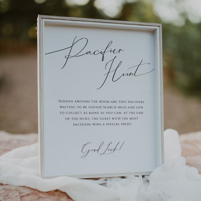 Whimsical Gender Neutral Pacifier Hunt Sign (Creator Uploaded)