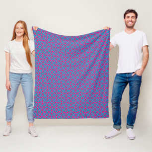 Whimsical Geometric Pattern Fleece Blanket
