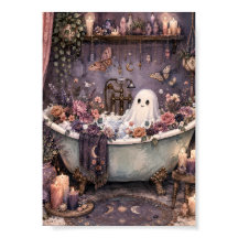 Whimsical Ghost Bubble Bath Floral Whimsigoth