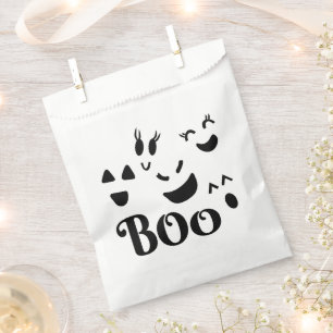 Whimsical Ghost Face "Boo" Halloween Party Favour Bags