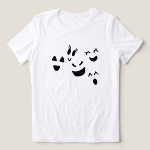 Whimsical Ghost Face Cute Halloween Tri-Blend Shirt