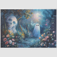 Whimsical Ghost Garden Walking Path Decoupage